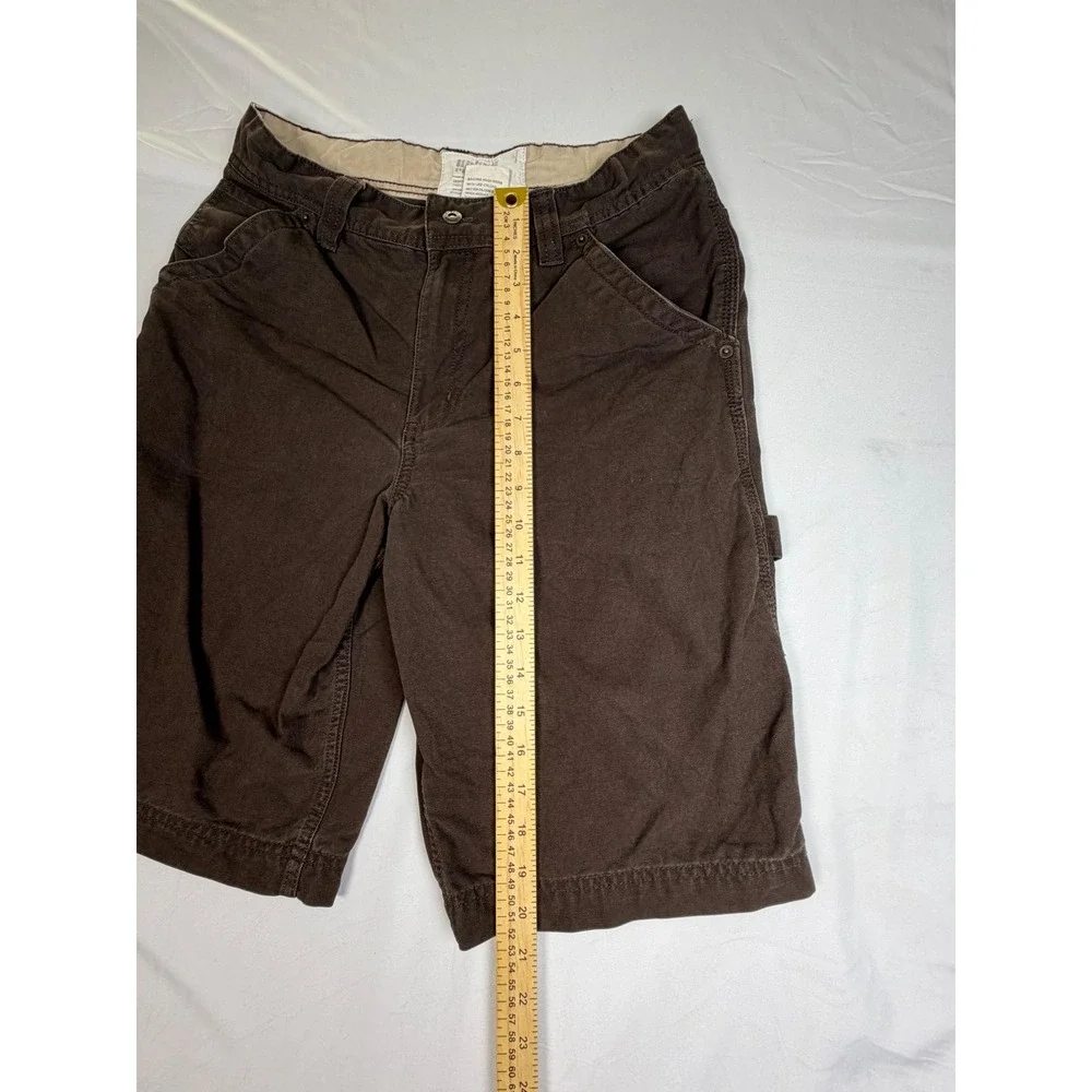 Urban Pipeline Y2K Boys Youth 18 Brown Canvas Cargo Utility Shorts